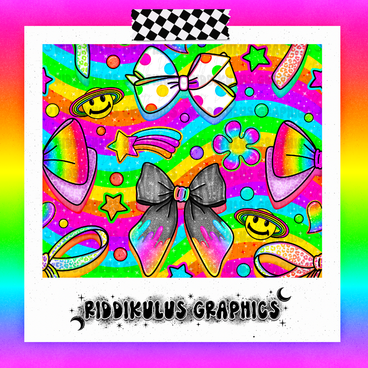 Neon Rainbow Bows