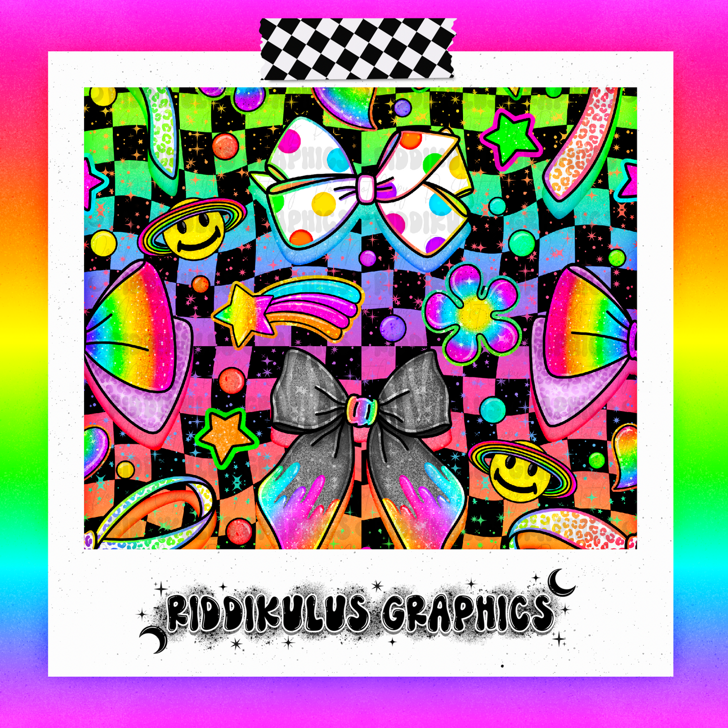 Neon Rainbow Bows