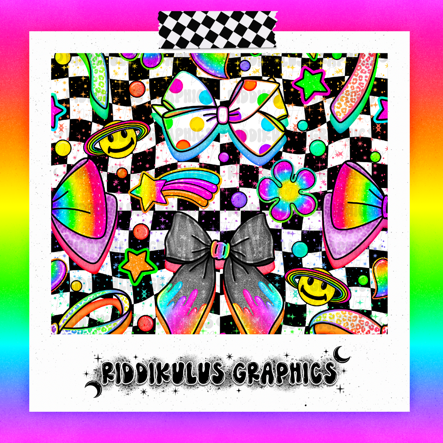 Neon Rainbow Bows