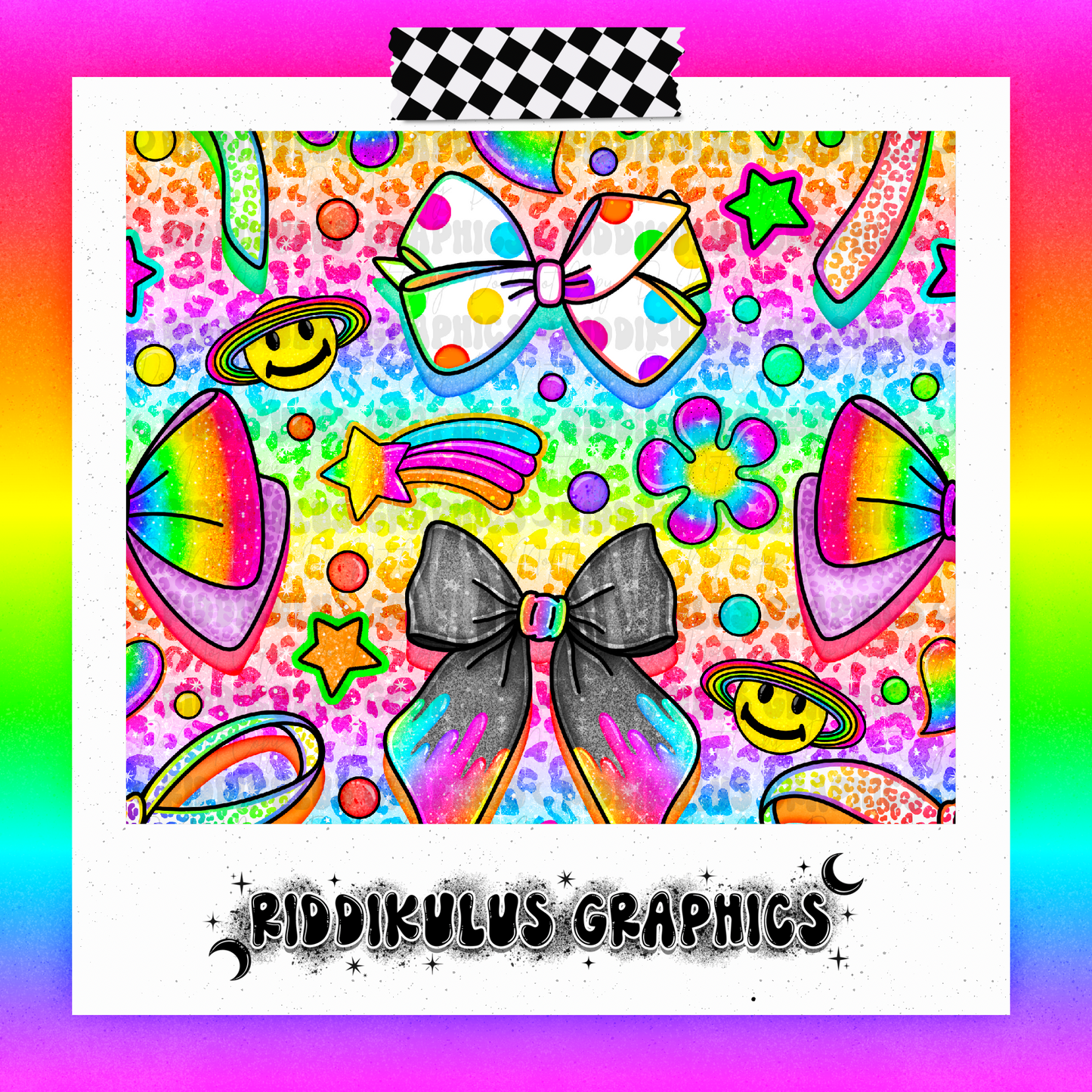Neon Rainbow Bows