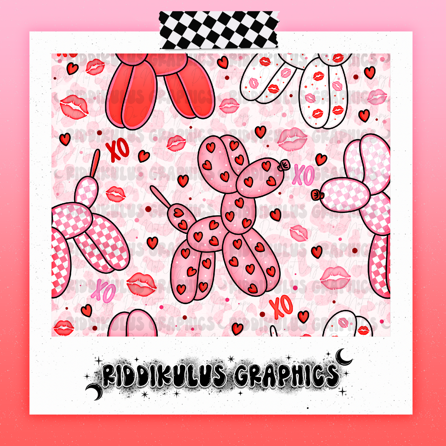 Sweet Little Balloon Dogs (Red/Pink)