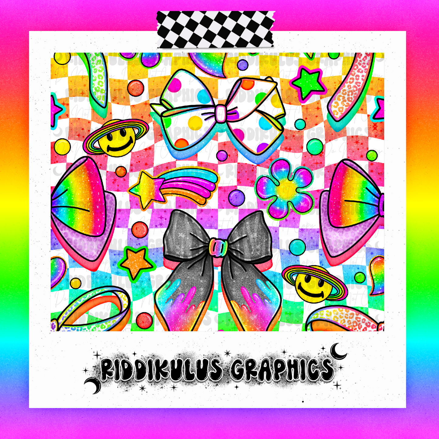 Neon Rainbow Bows