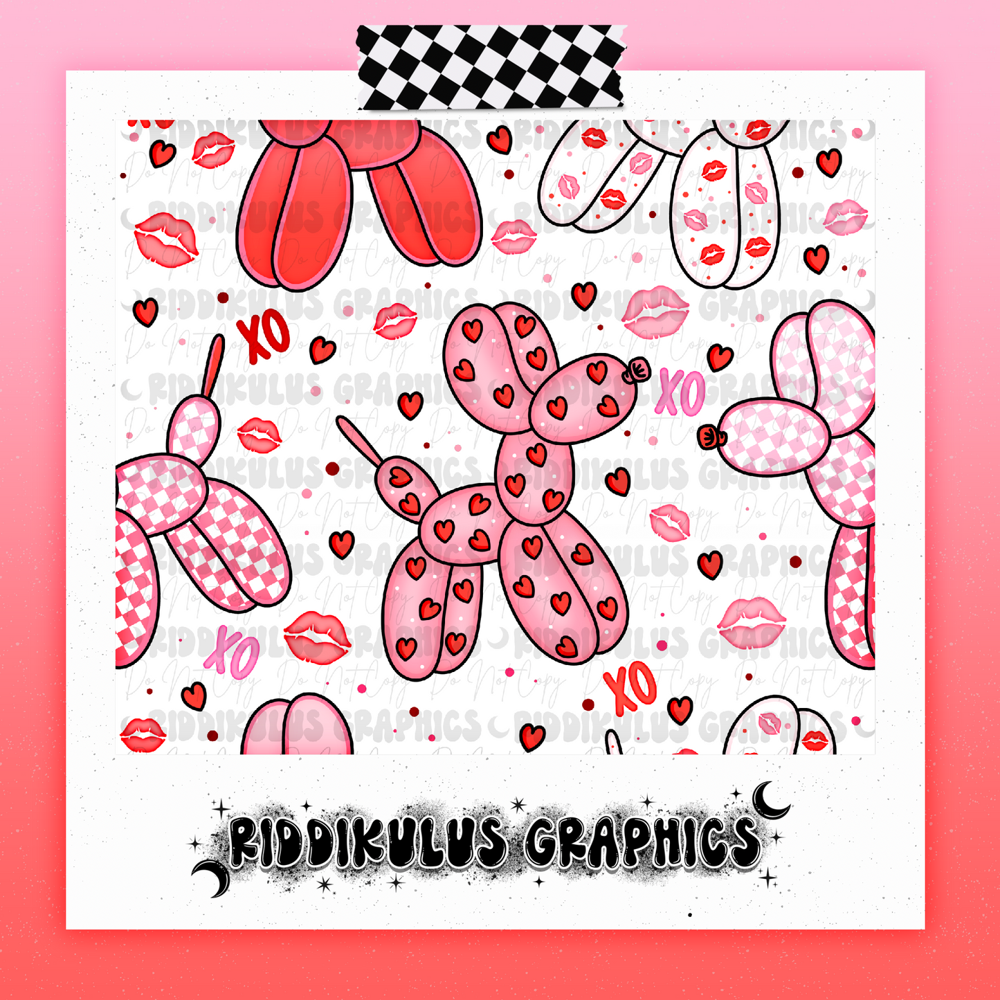 Sweet Little Balloon Dogs (Red/Pink)