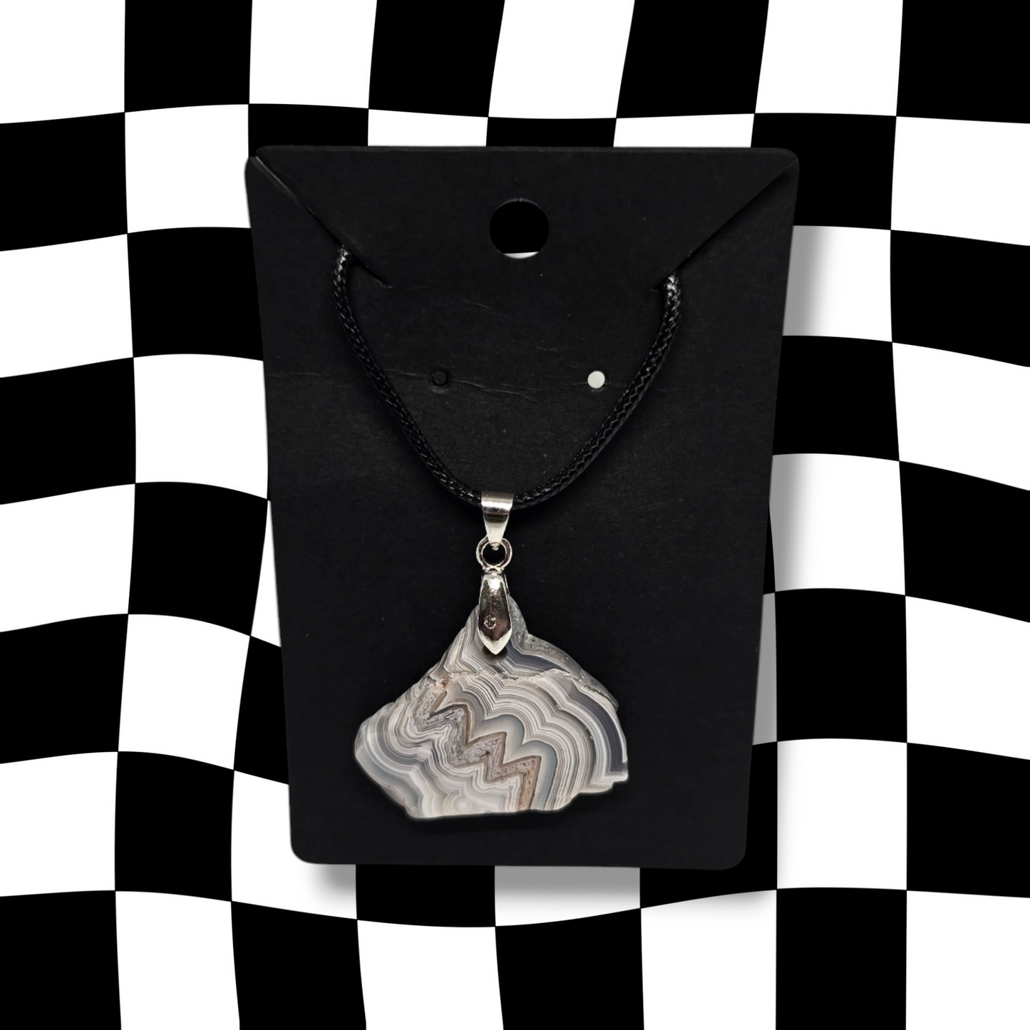 Mexican Lace Agate Slab Necklace
