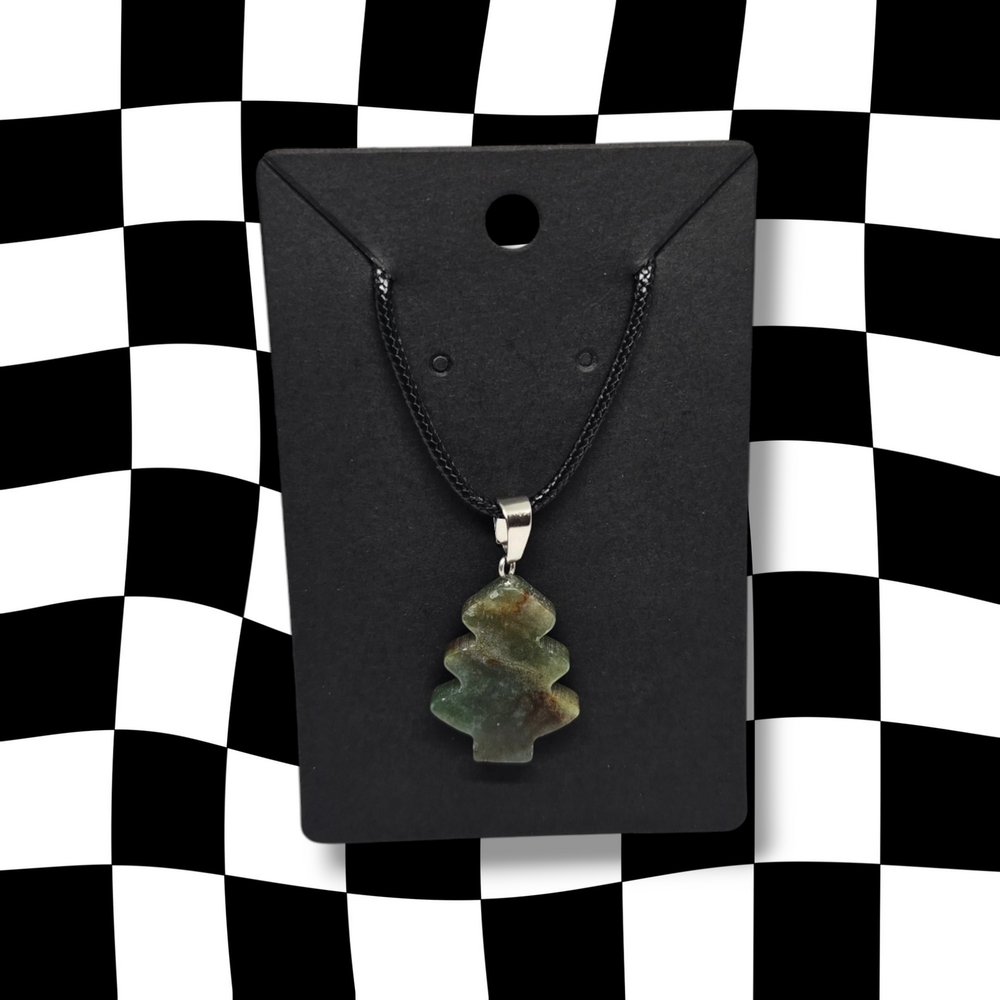 Ocean Jasper Christmas Tree Necklace