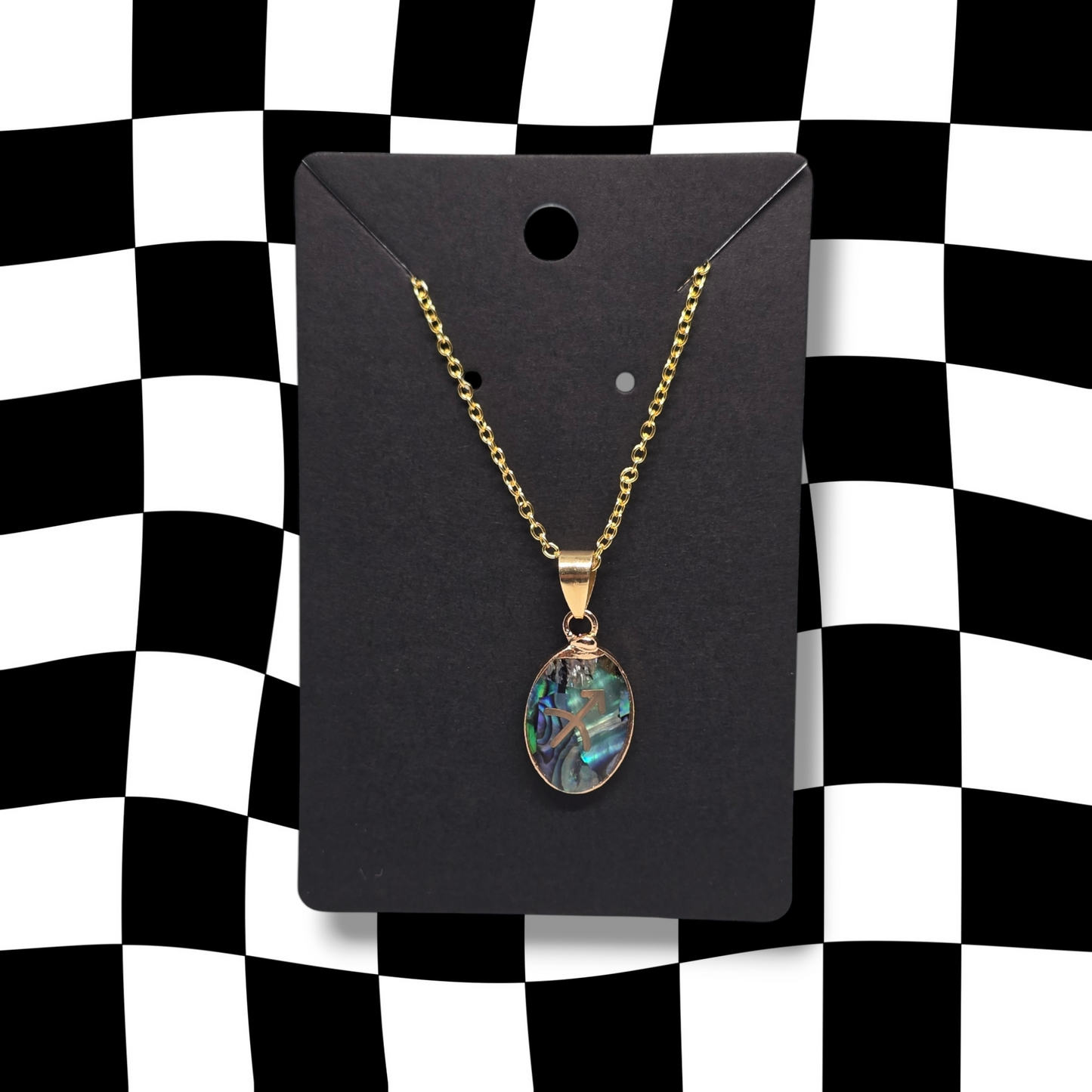 Sagittarius Abalone Shell Zodiac Necklace