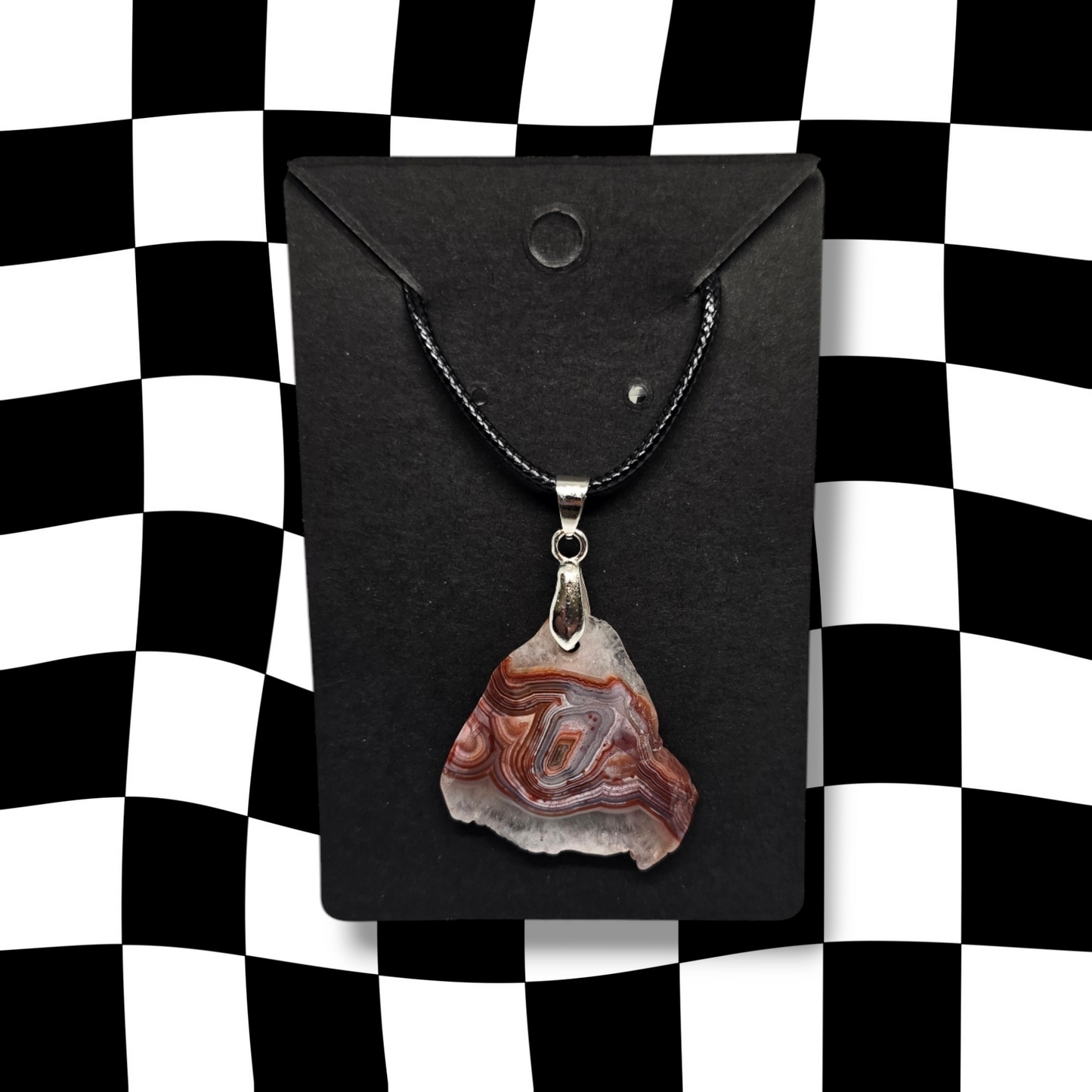 Mexican Lace Agate Slab Necklace