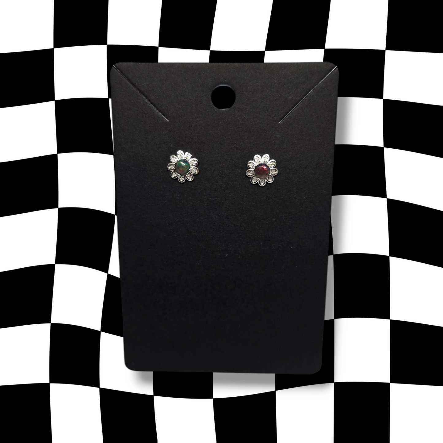 Black Opal Earrings