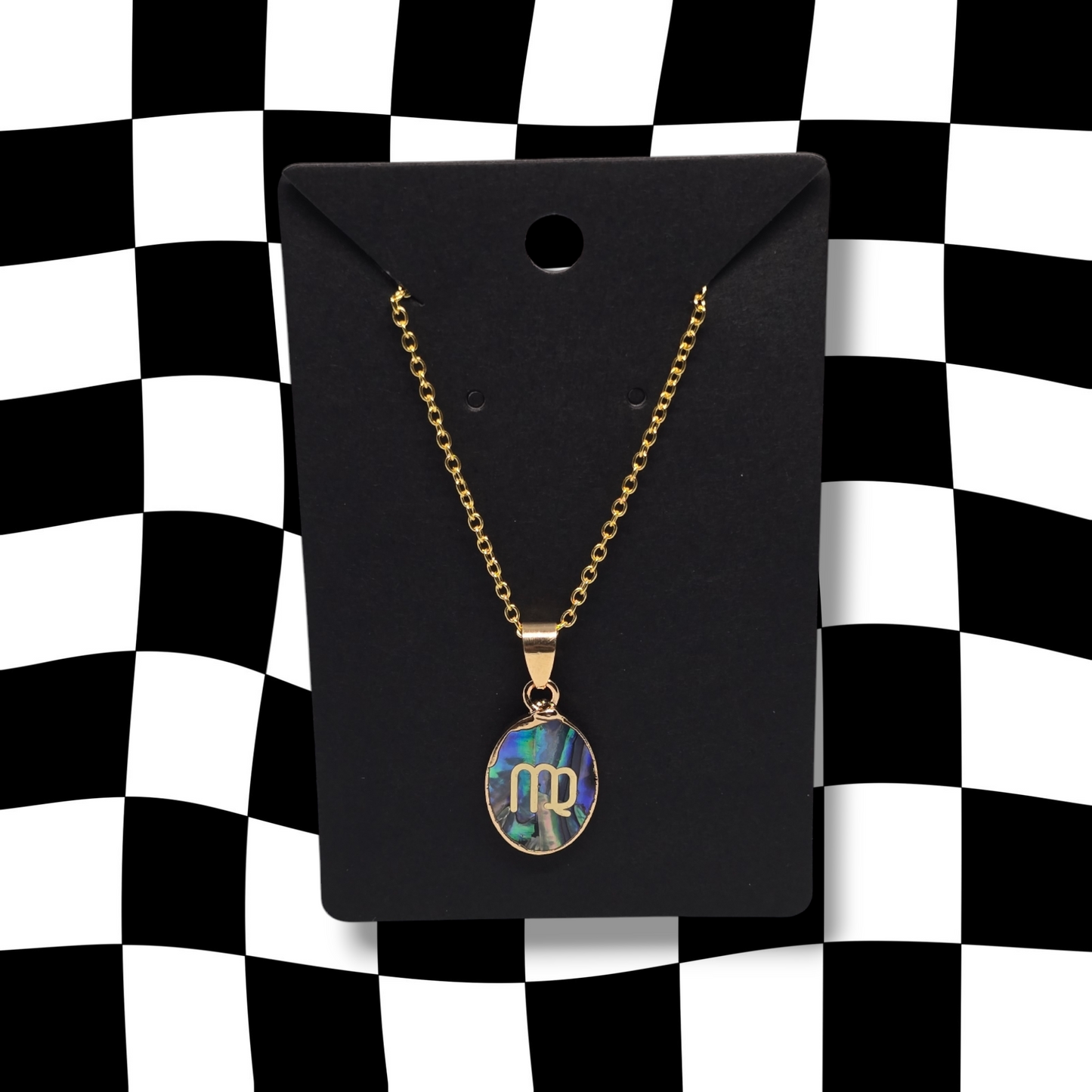 Virgo Abalone Shell Zodiac Necklace