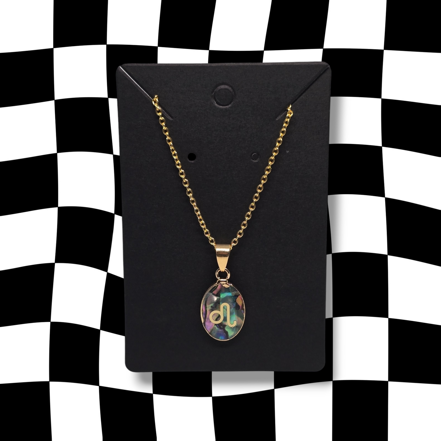 Leo Abalone Shell Zodiac Necklace