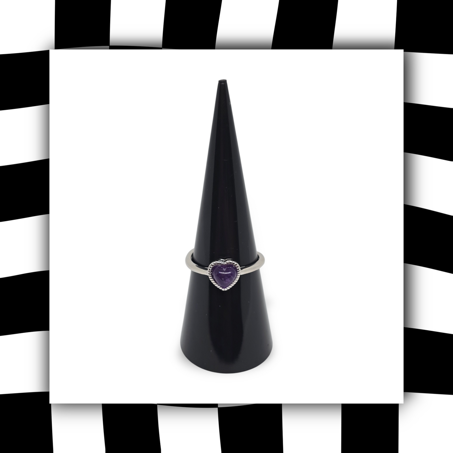 Amythest Heart Ring