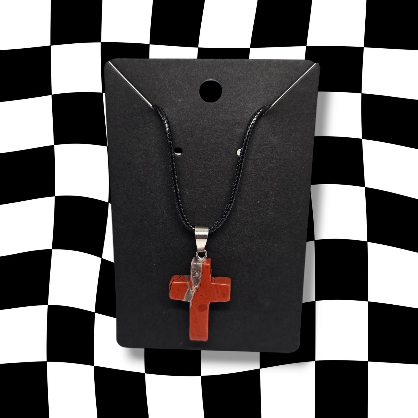 Red Jasper Cross Necklace