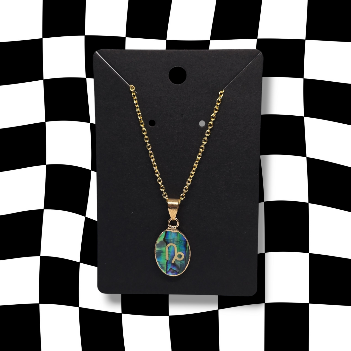 Capricorn Abalone Shell Zodiac Necklace