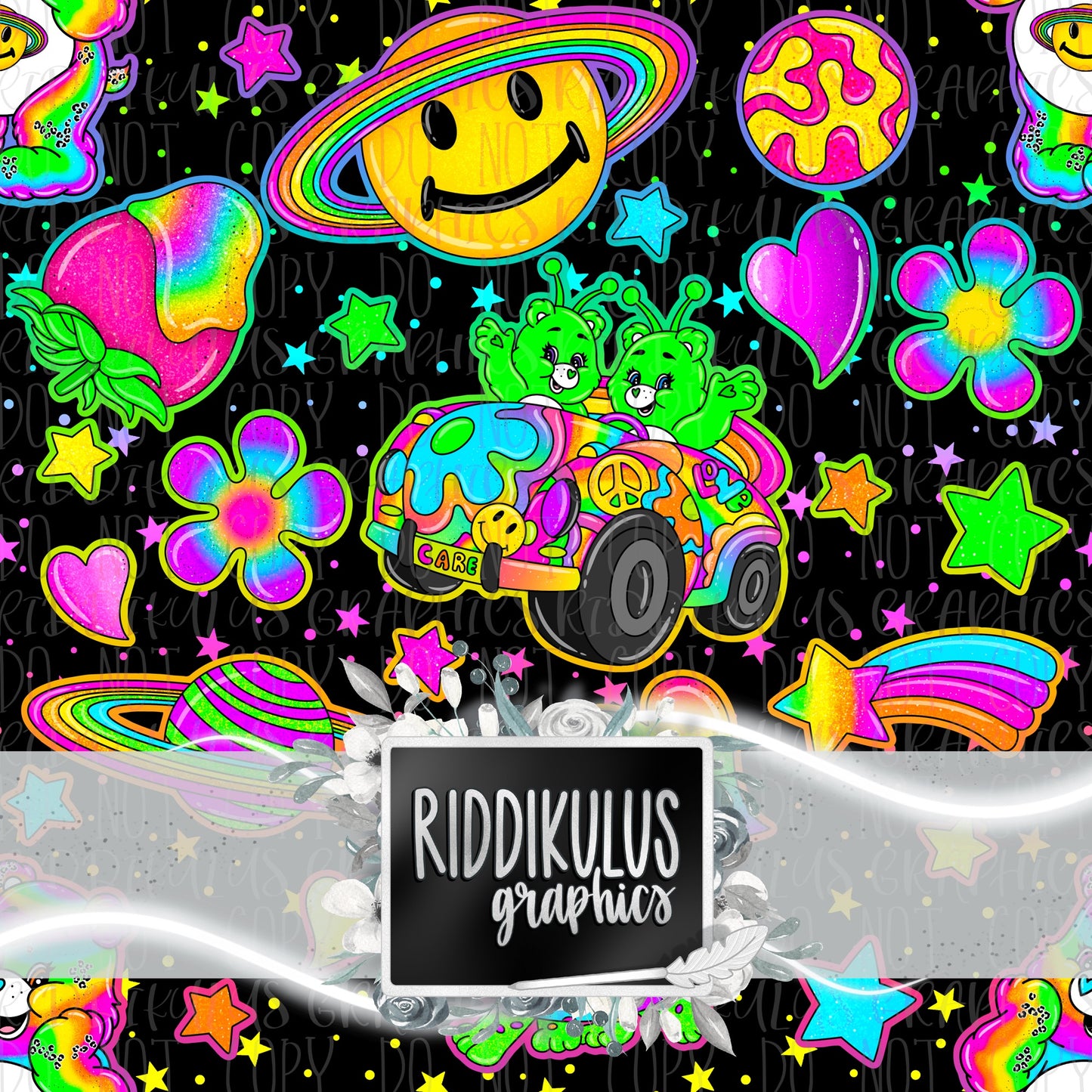 Neon Rainbow Bears