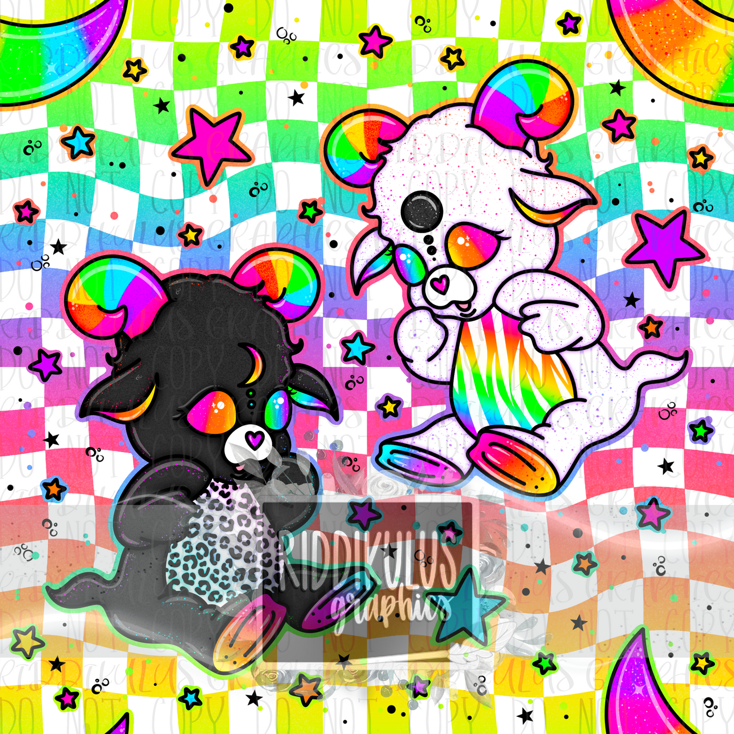 Neon Rainbow Little Demons