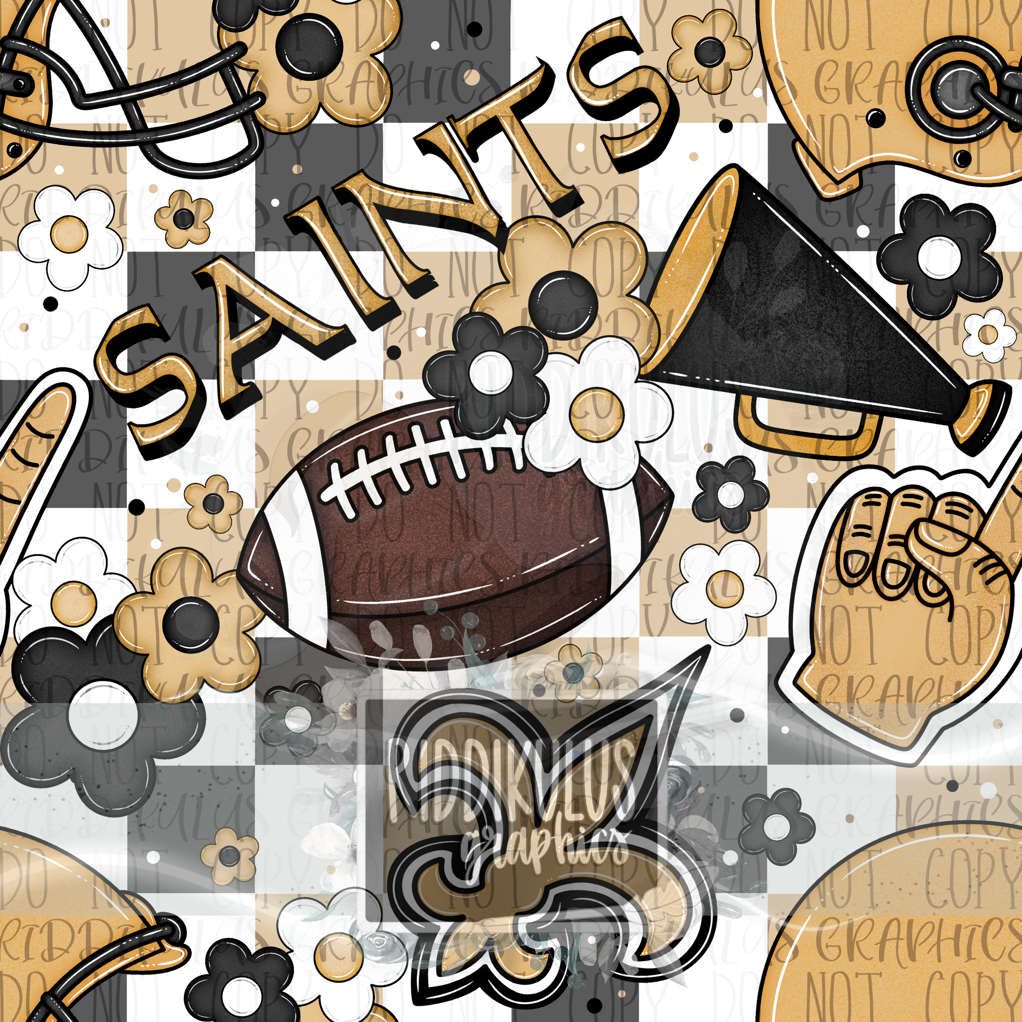 Saints Rugby Pattern Saints – RiddikulusGraphics