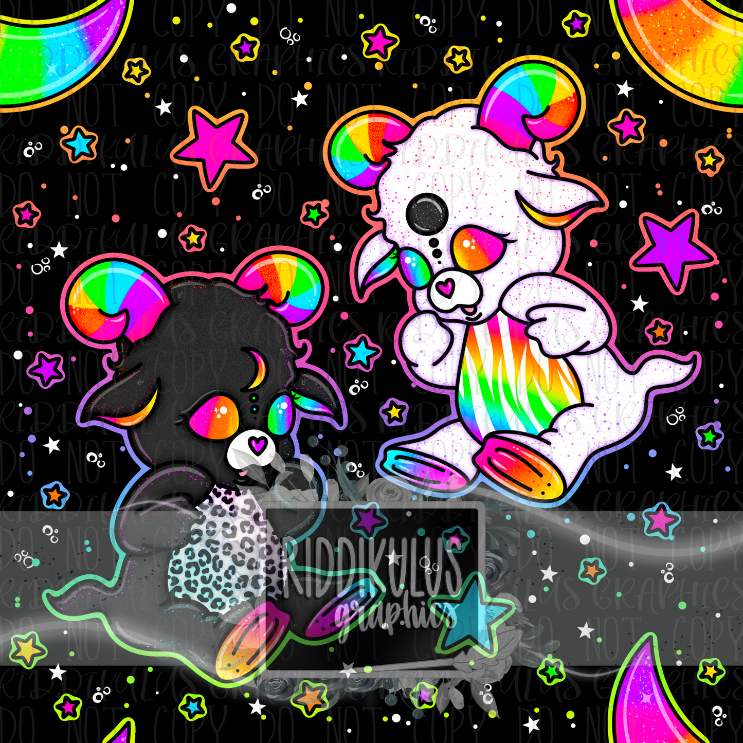 Neon Rainbow Little Demons