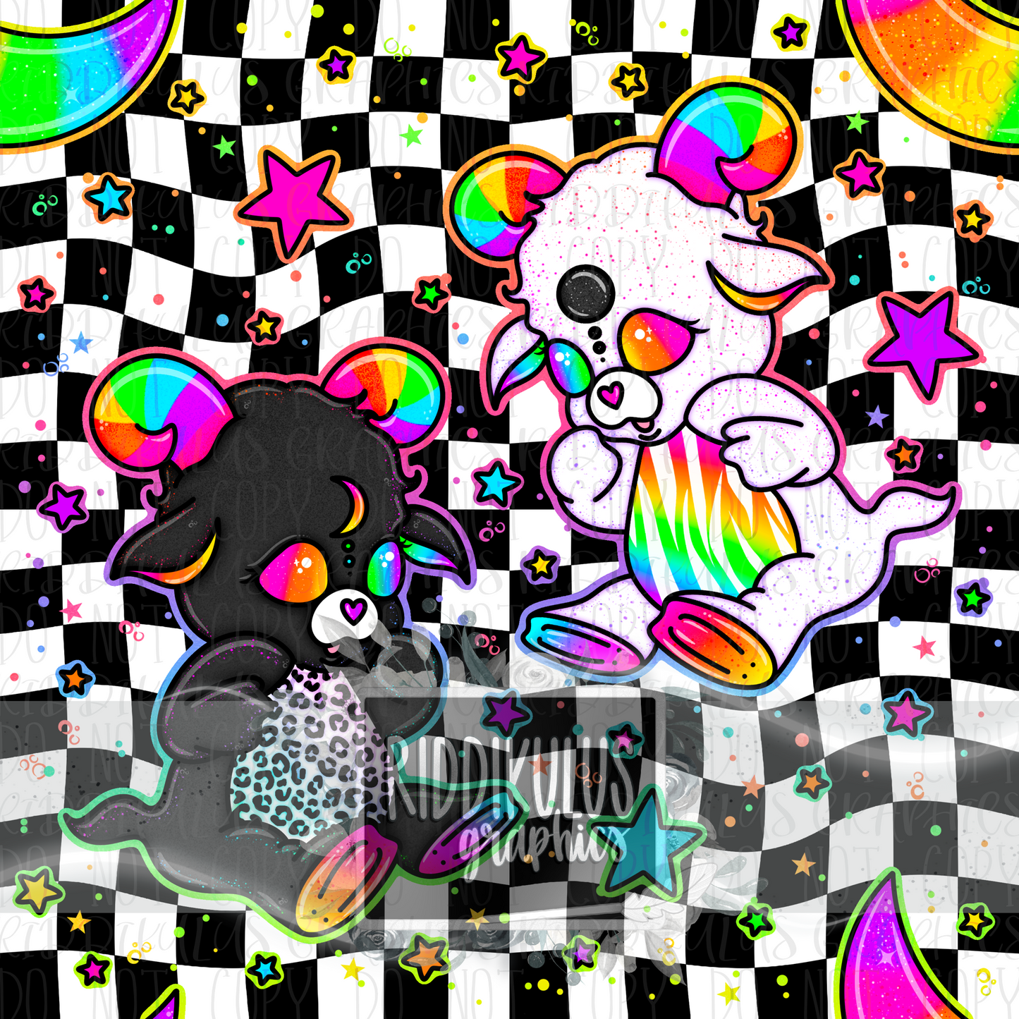 Neon Rainbow Little Demons