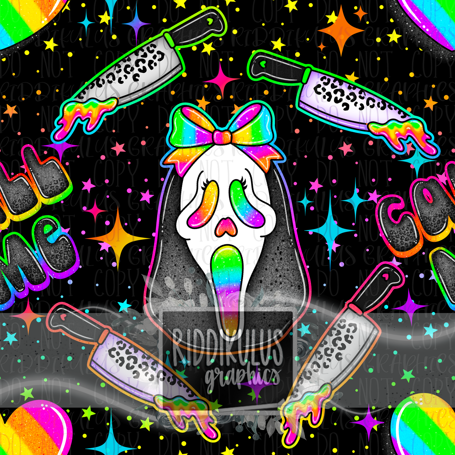 Neon Rainbow Ghostie Girl