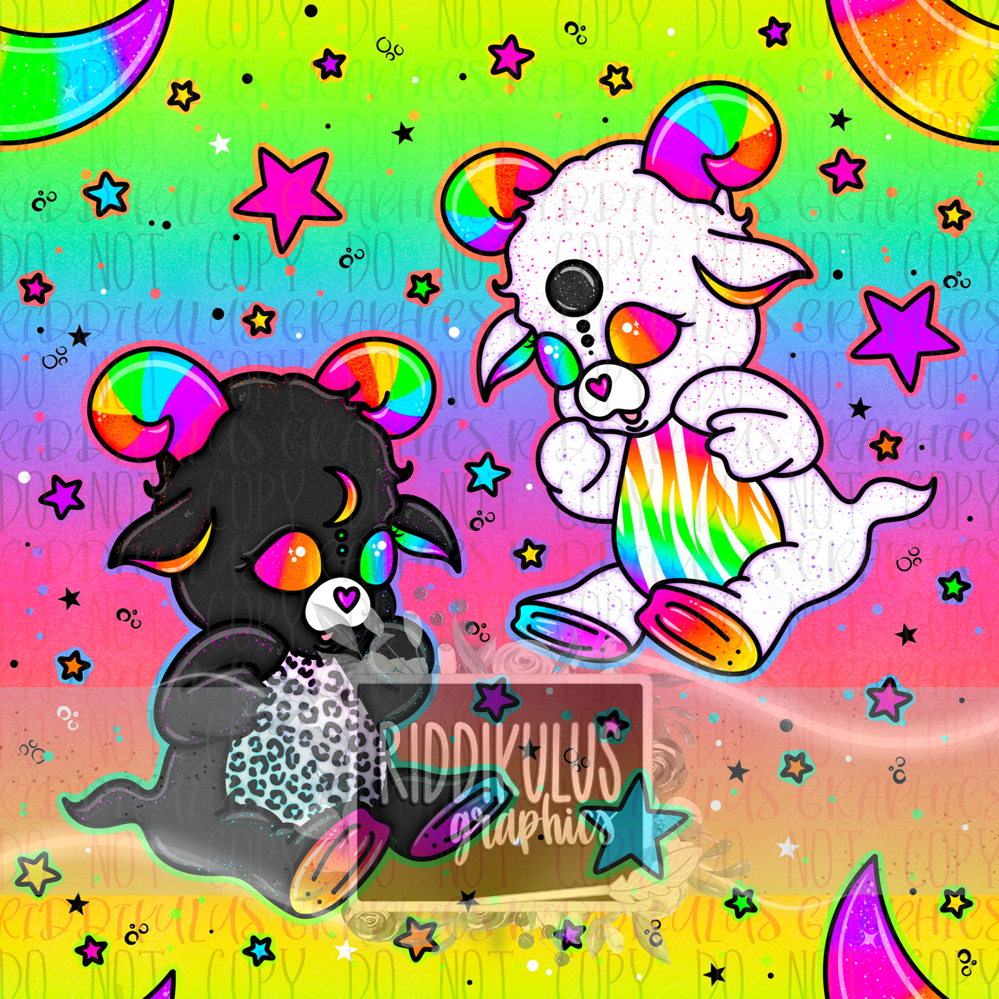 Neon Rainbow Little Demons