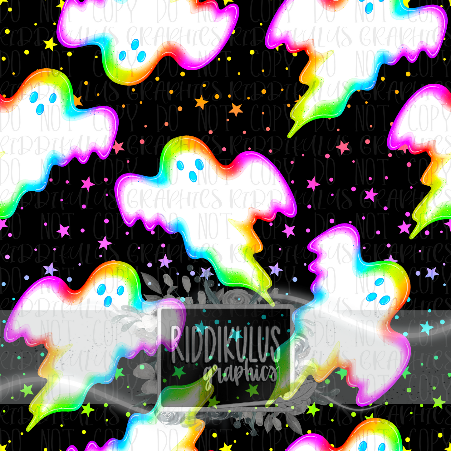 Neon Rainbow Ghosts