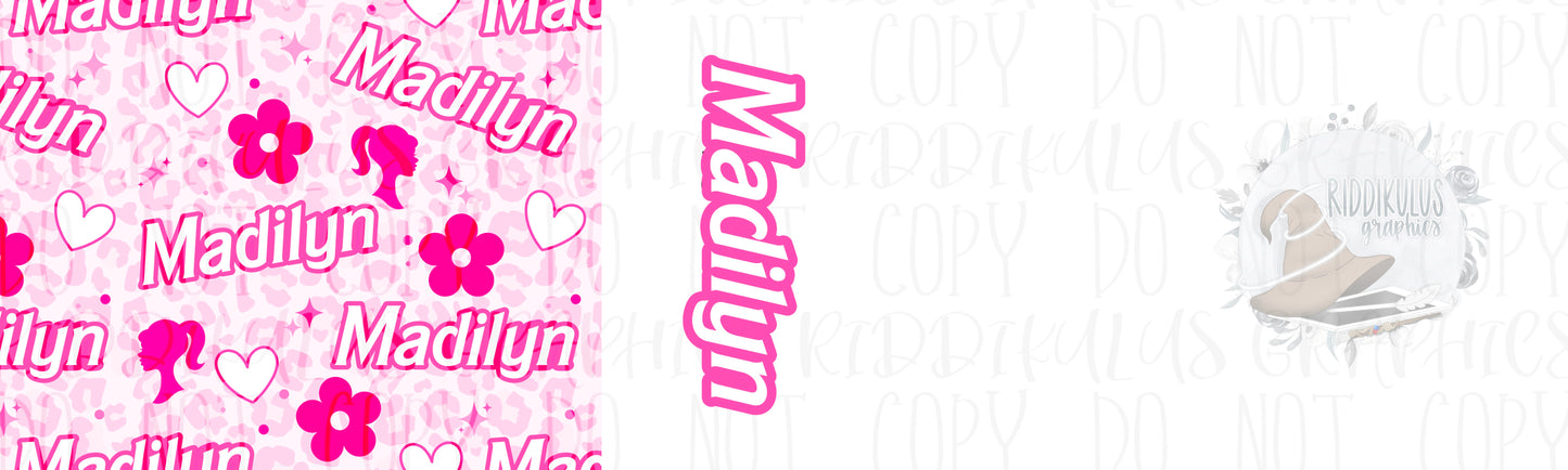 Doll Name Bow File (Leopard w/Flower)
