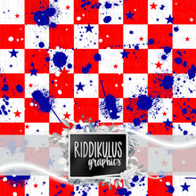 Load image into Gallery viewer, Red White &amp; Splatter Checkered
