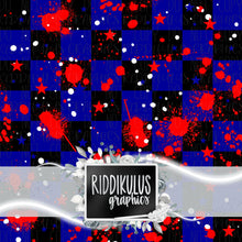 Load image into Gallery viewer, Red White &amp; Splatter Checkered
