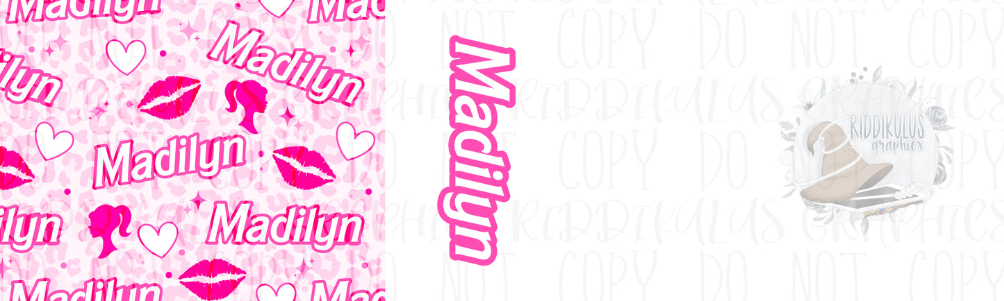 Doll Name Bow File (Leopard w/Lips)