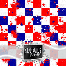 Load image into Gallery viewer, Red White &amp; Splatter Checkered
