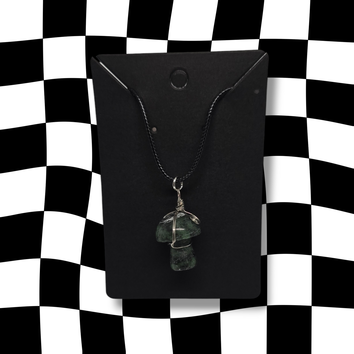 Ruby Zoisite Mushroom Wrap Necklace