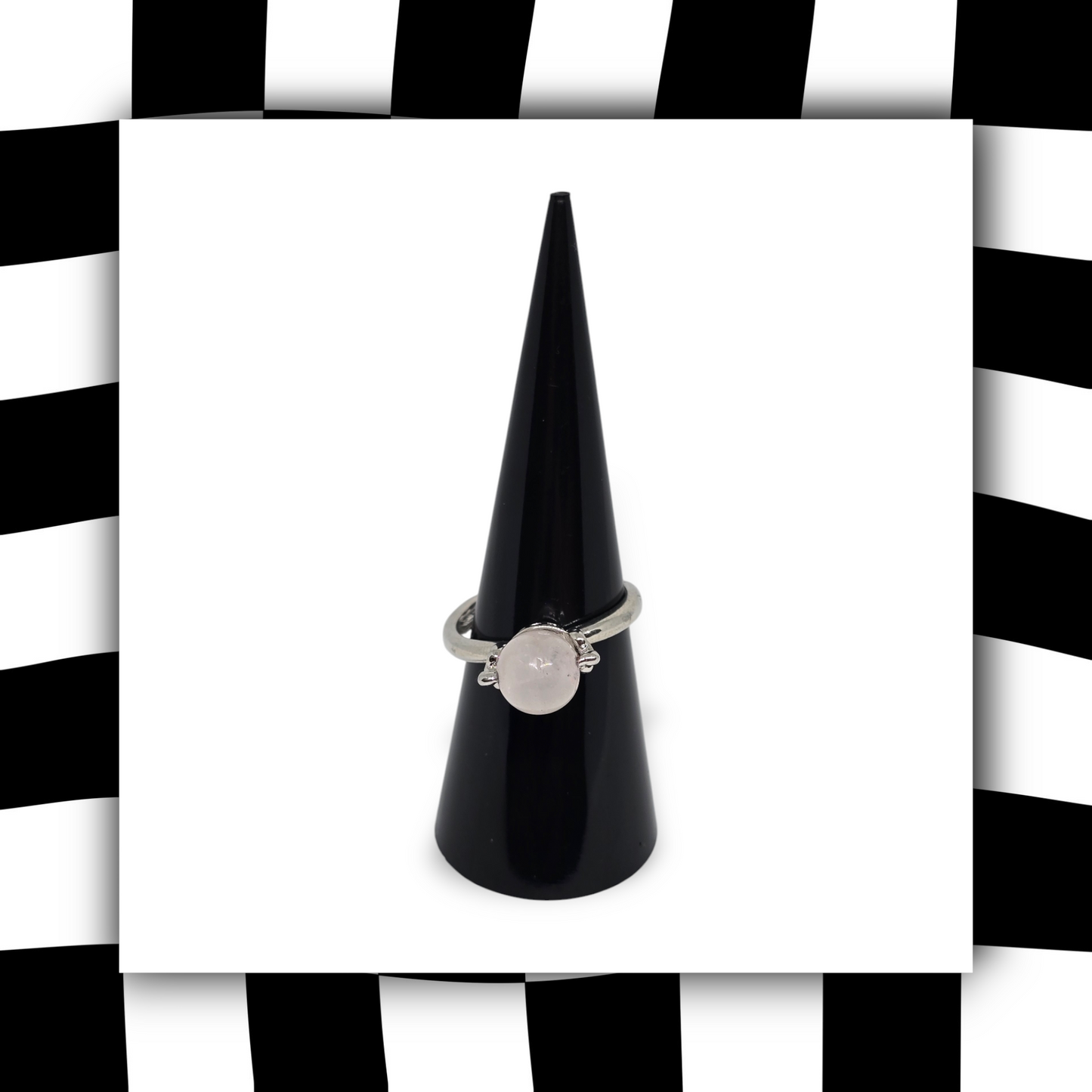 Rose Quartz Spinning Ring