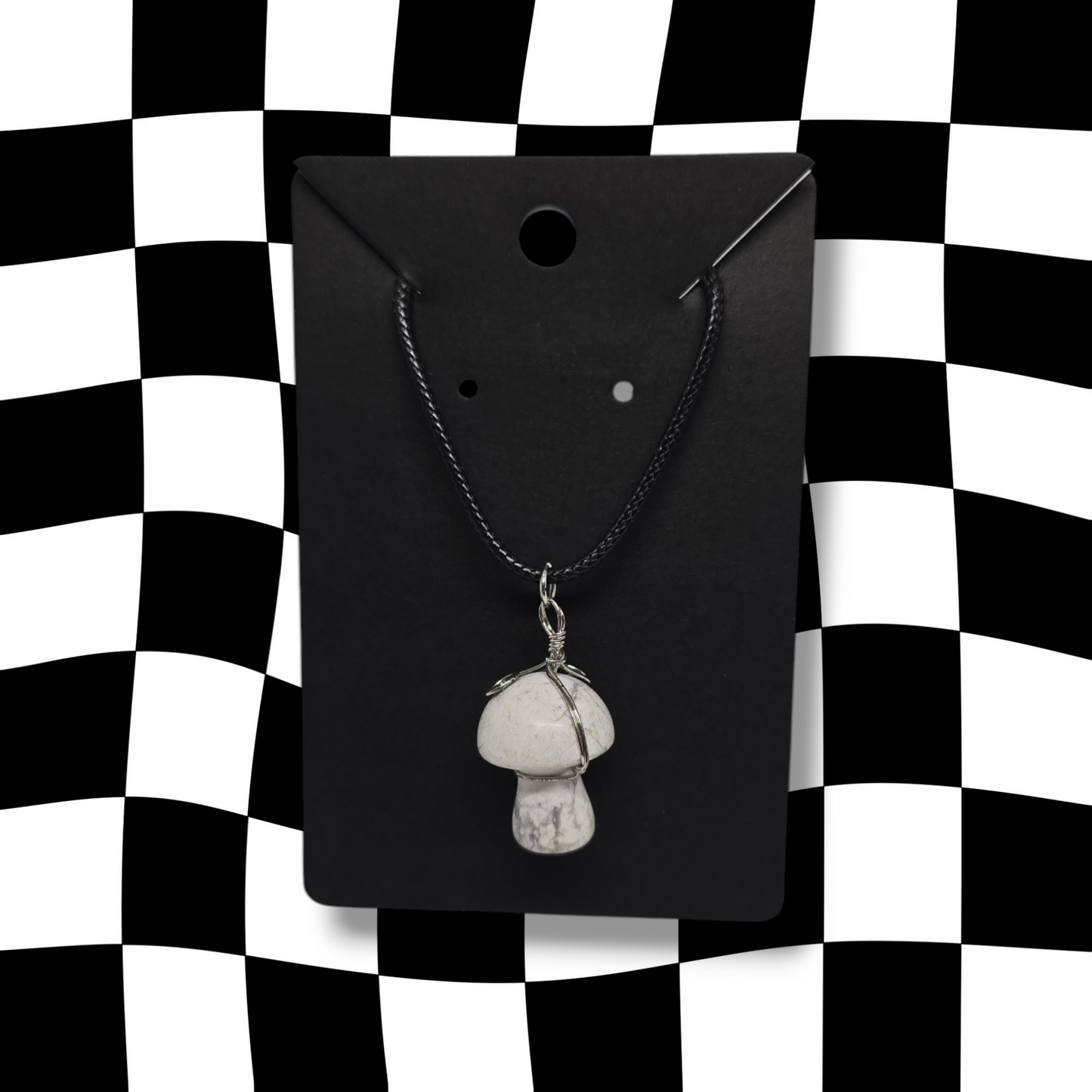 Howlite Mushroom Wrap Necklace
