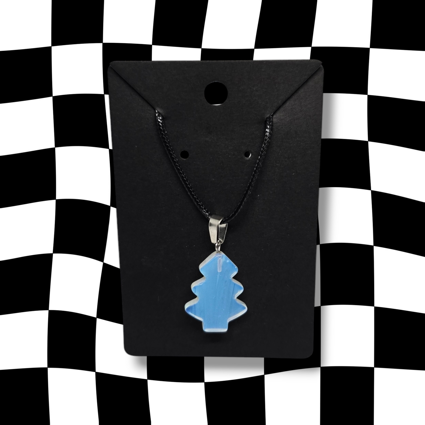Opalite Christmas Tree Necklace
