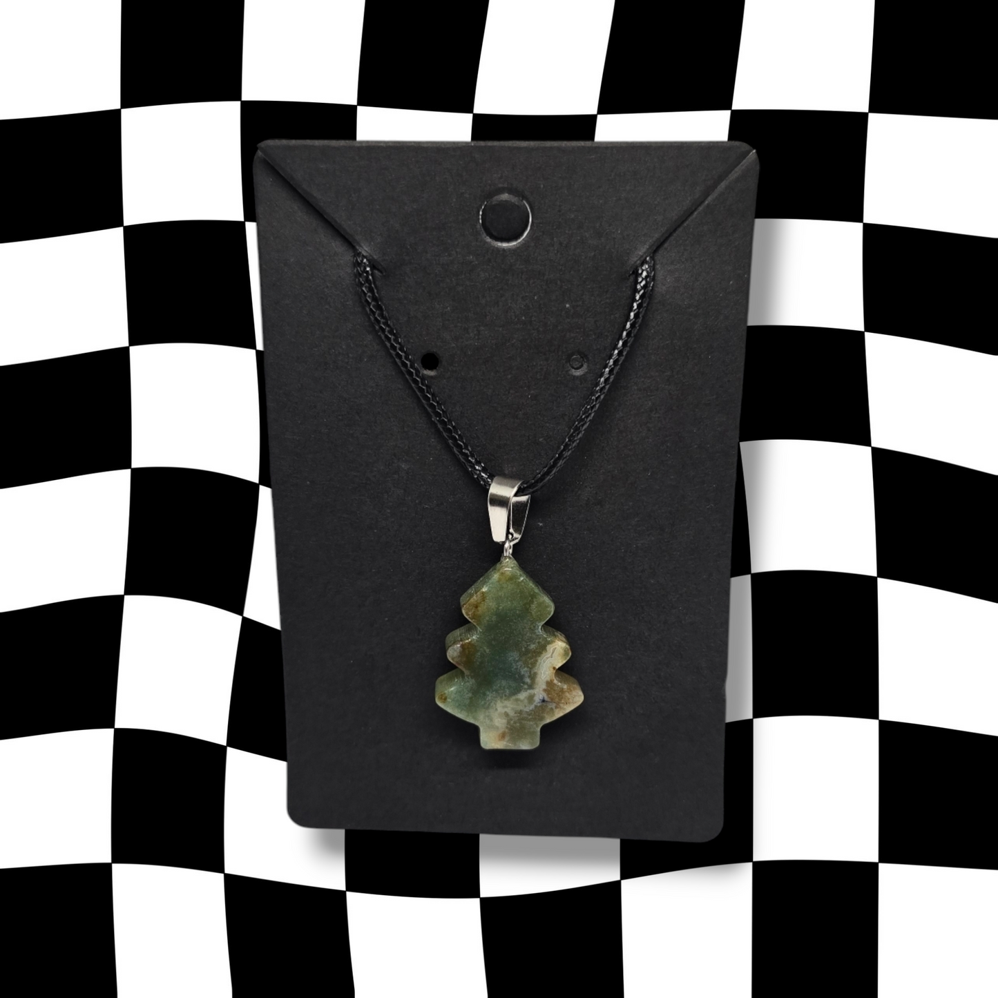 Ocean Jasper Christmas Tree Necklace