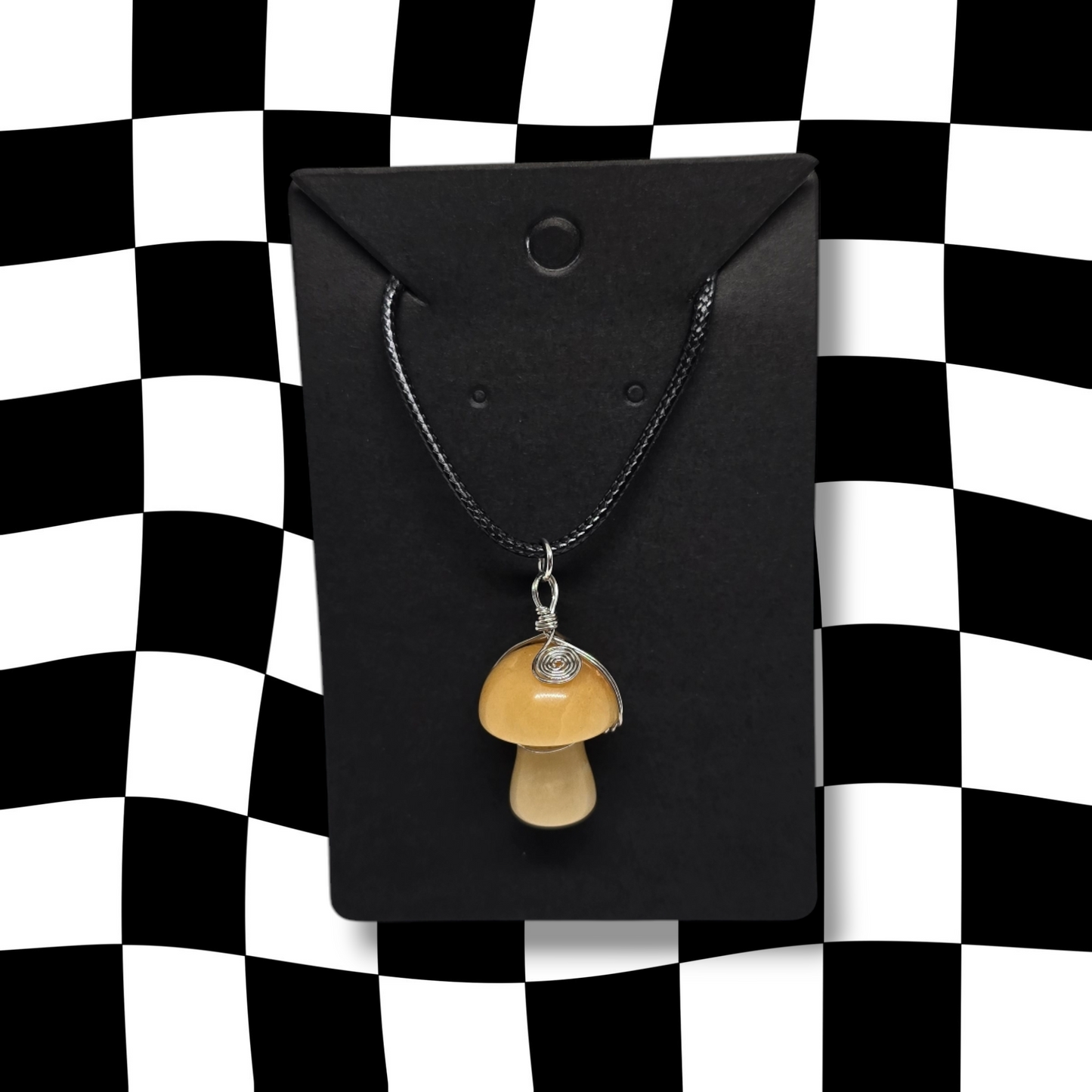 Carnelian Mushroom Wrap Necklace