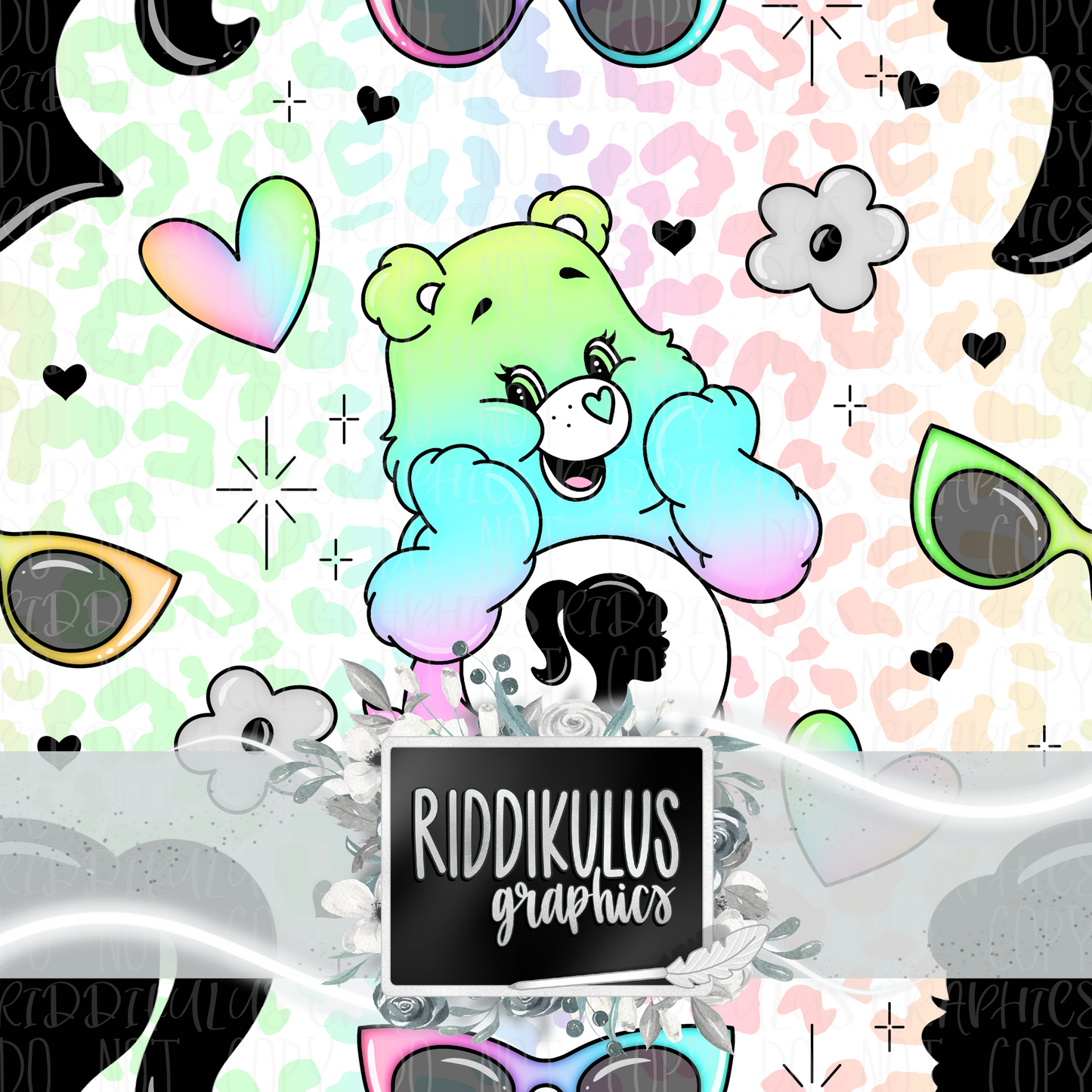 Rainbow Bar-Bear ( Cat Eye Glasses )