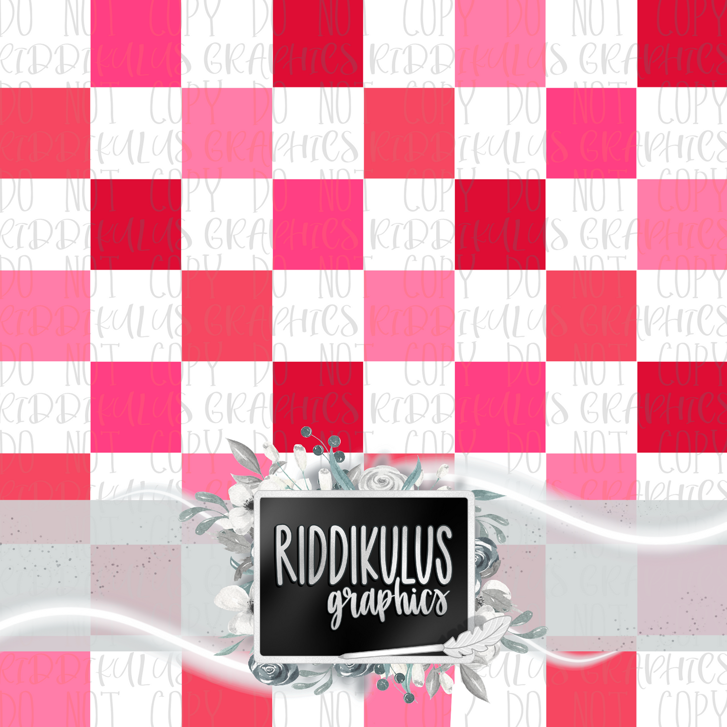 Pink Christmas Checkered