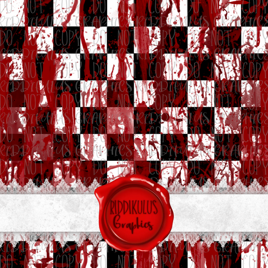 Checkered Blood Splatter