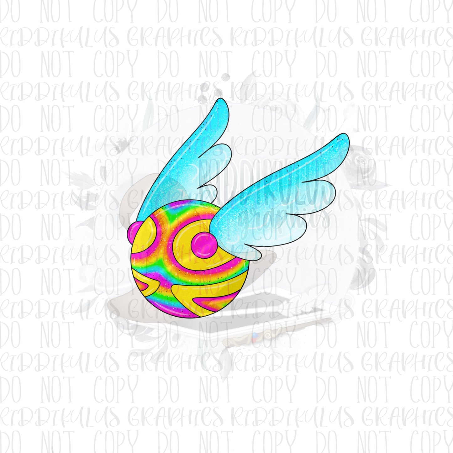 Neon Rainbow Flying Ball